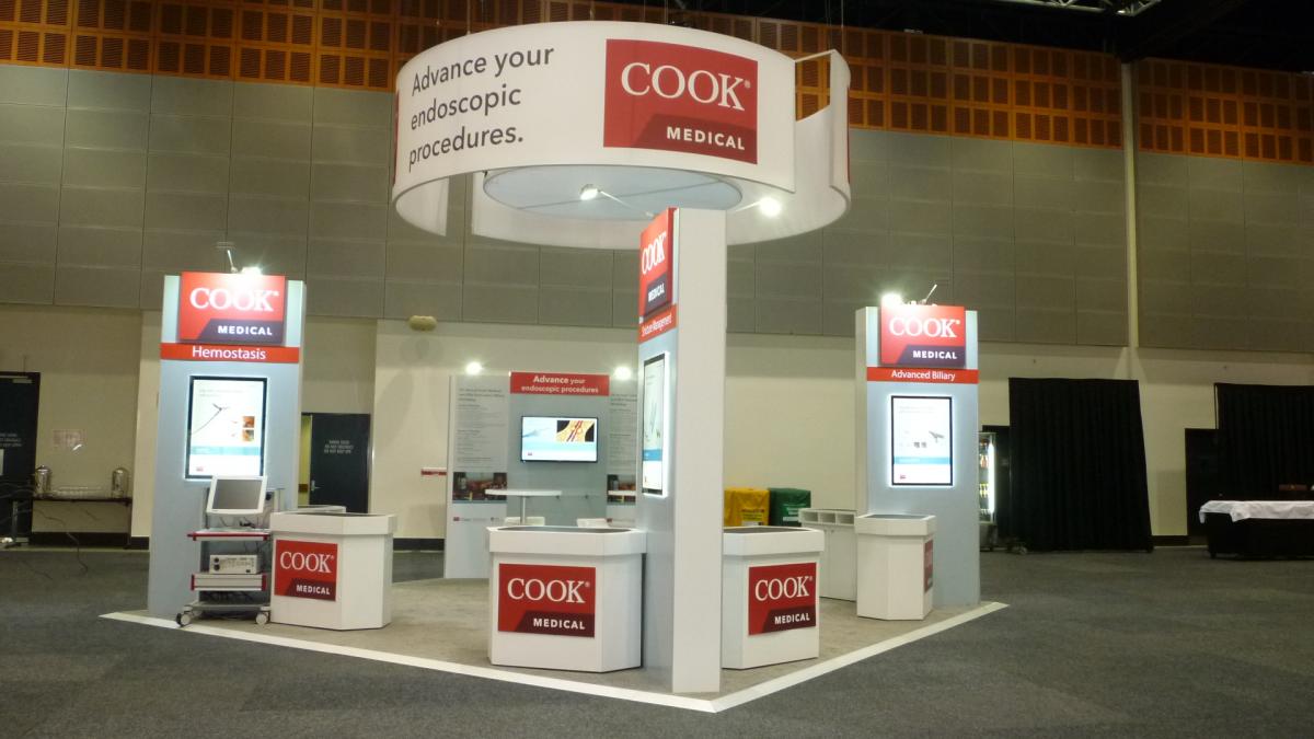 cook medical tradeshow exhibit kiosk