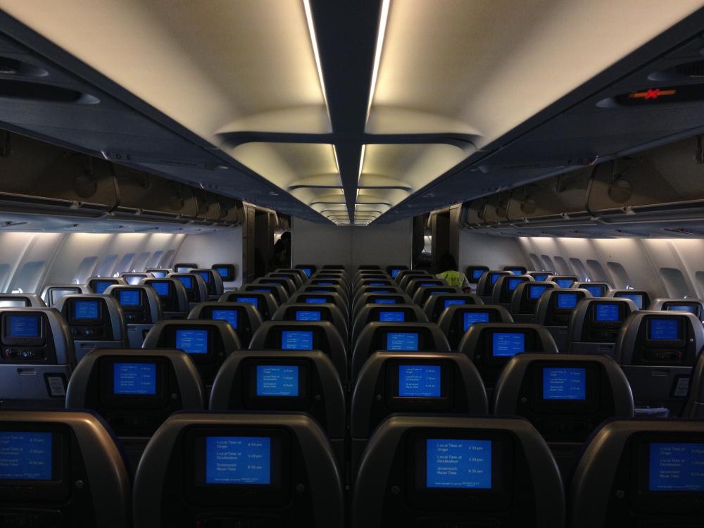 airplane interior: tips for long flights