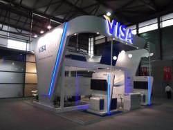 large tradeshow booth for VIsa